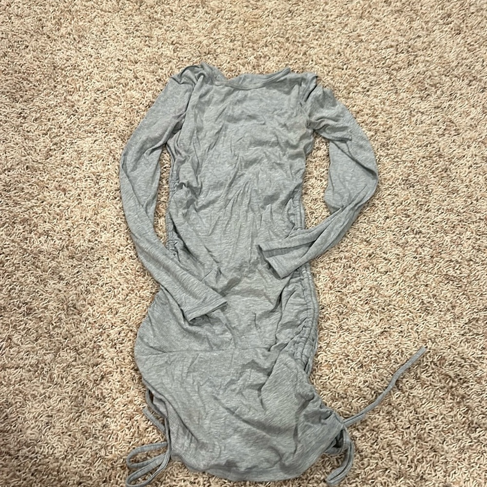 ruched mini dress
